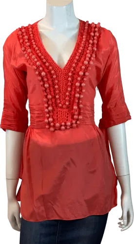 00's Coral Beaded Tunic by Marciano