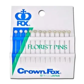 1.5 Inch Silver Pins with Round White Pearl Tops - CLEARANCE