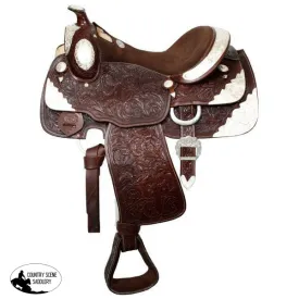 *16" Fully tooled Double T show saddle.