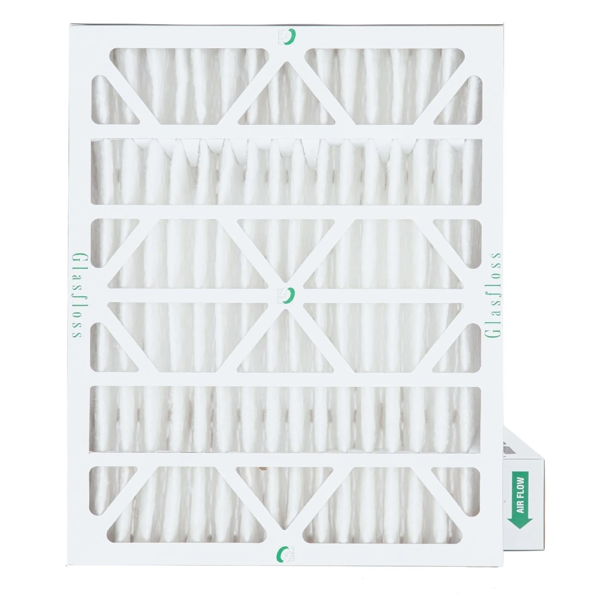 2 Pack of 16x20x4 MERV 13 Pleated 4' Inch Air Filters by Glasfloss. Actual Size: 15-1/2 x 19-1/2 x 3-3/4
