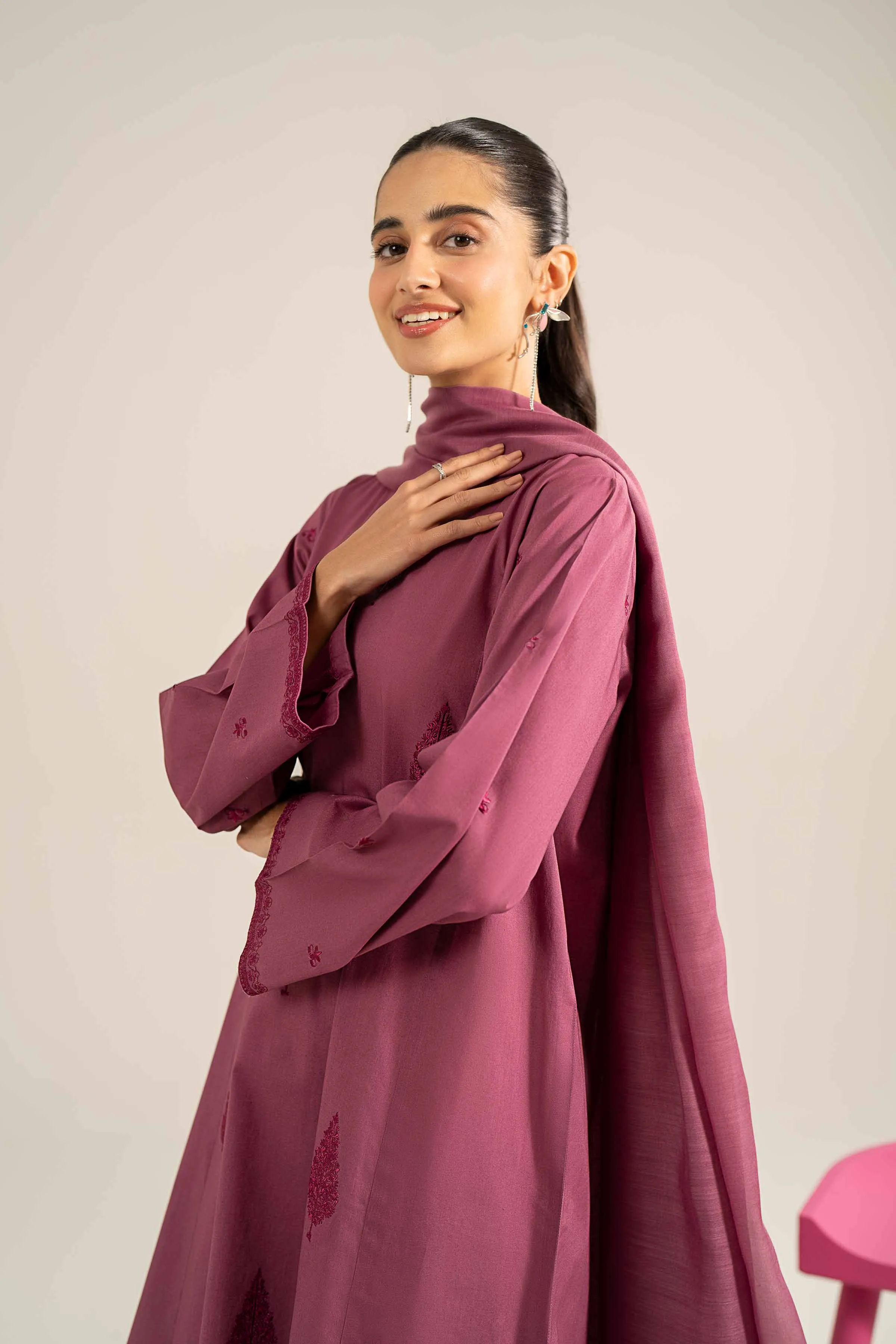 2 Piece - Embroidered Suit - PE24-94