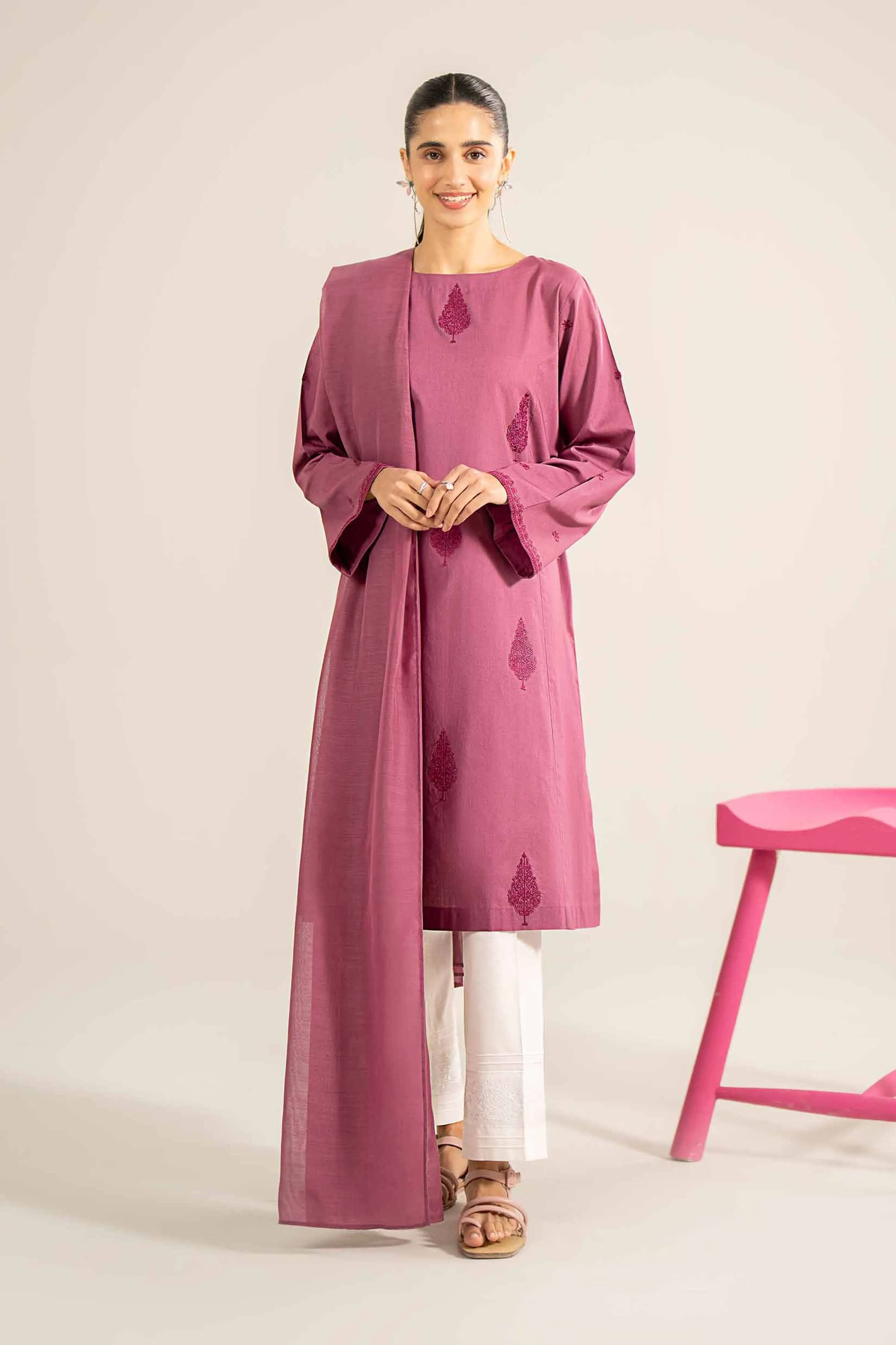 2 Piece - Embroidered Suit - PE24-94