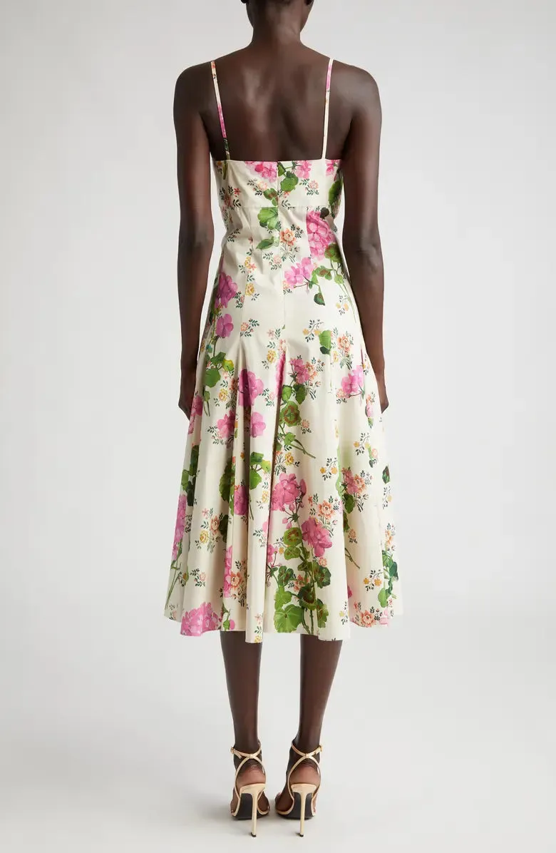 23FN238GWP Sleeveless geranium poplin tank dress