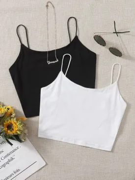 2pcs Crop Cami Top