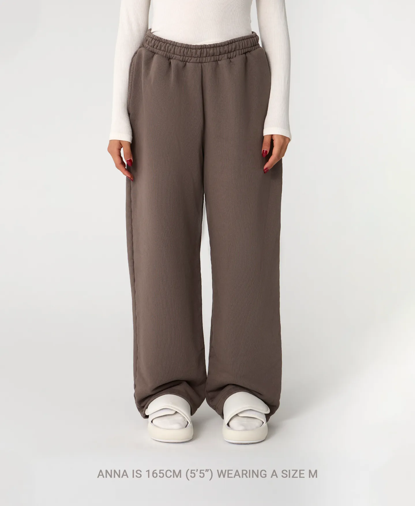 600 GSM 'Vintage Taupe' Straight-leg Pants