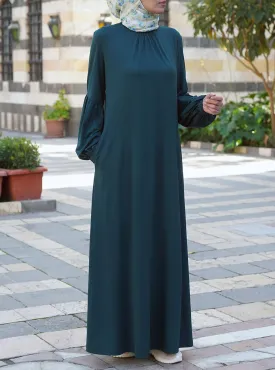A-Line Abaya with Gathering