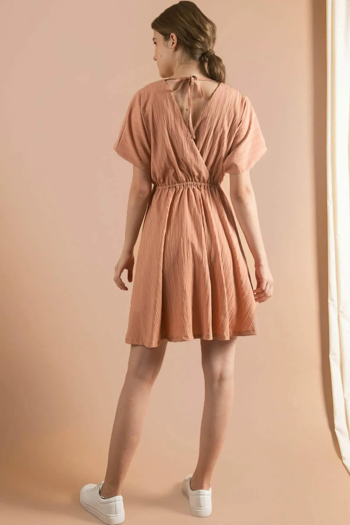 A-line Dress with Wrap Effect Top