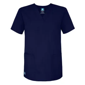 Adar Universal Unisex V-Neck 2 Pocket Scrub Top Navy L