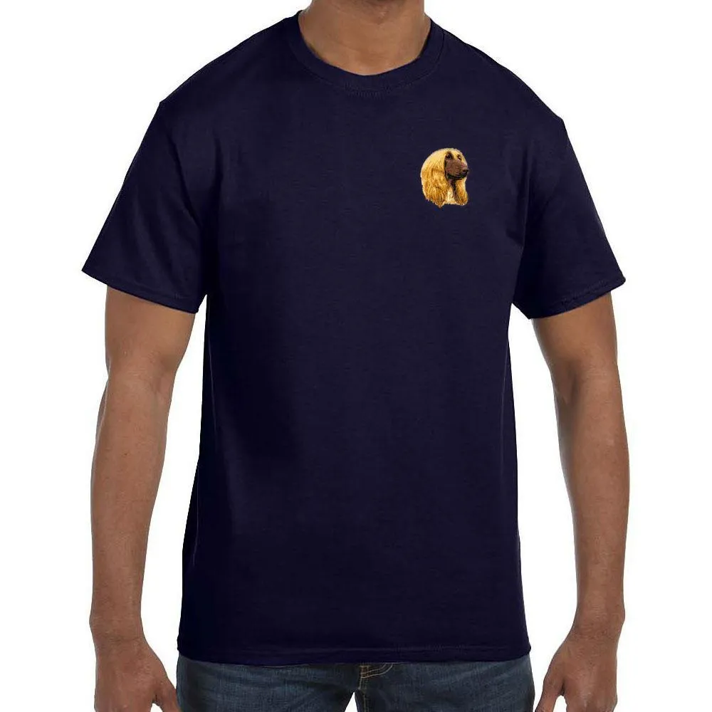 Afghan Hound Embroidered Mens T-Shirt