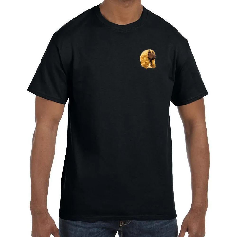 Afghan Hound Embroidered Mens T-Shirt