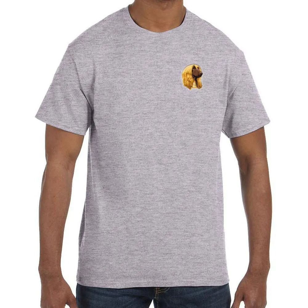 Afghan Hound Embroidered Mens T-Shirt