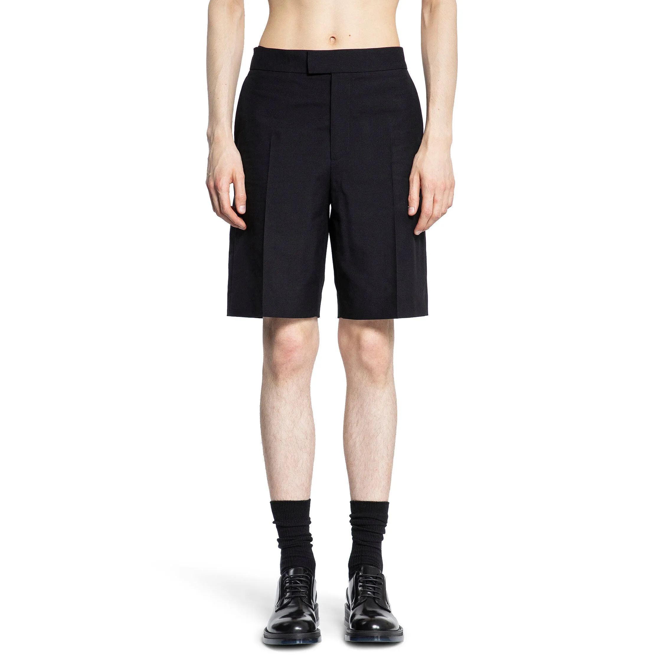 ALEXANDER MCQUEEN MAN BLACK SHORTS & SKIRTS