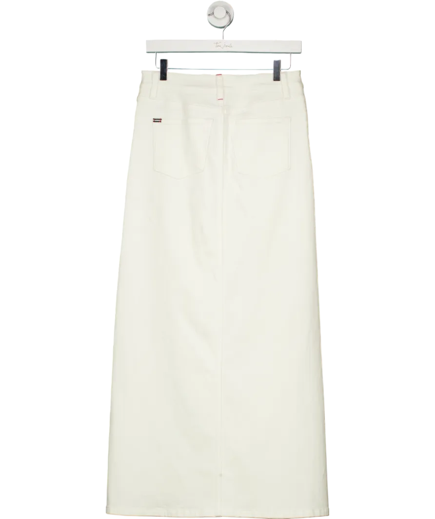 Alice   Olivia White Denim Maxi Skirt W26