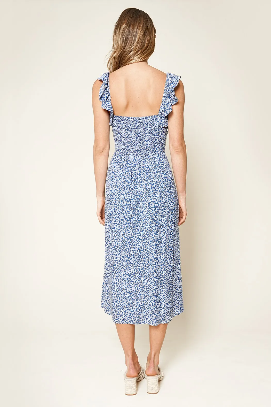 All Mine Floral Print Midi Dress