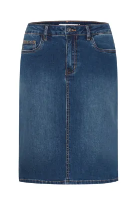 Alma Denim Skirt - Medium Blue Denim