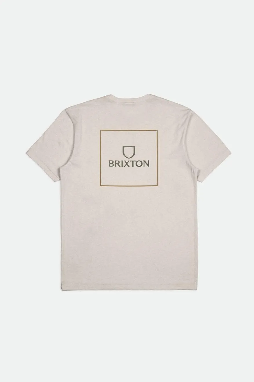 ALPHA SQUARE S/S STANDARD TEE - CREAM/OLIVE