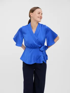 Amalia Wrap Top - Dazzling Blue