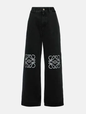 Anagram high-rise wide-leg jeans