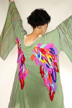 ANGEL WINGS EMBROIDERED KIMONO BILA