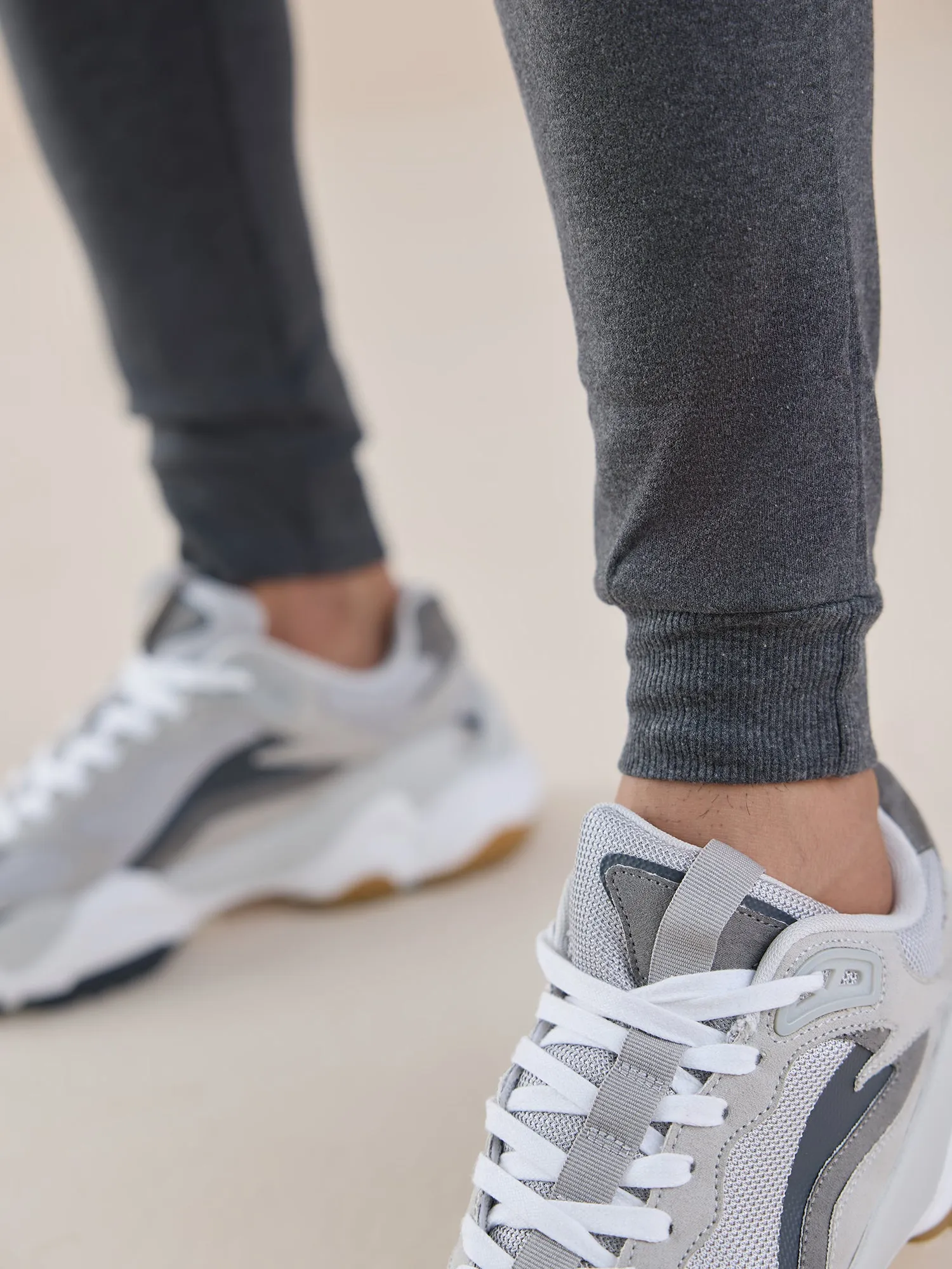 Anti Stain & Anti Odor Joggers with SAC Tech & Smart Pocket - Charcoal Melange