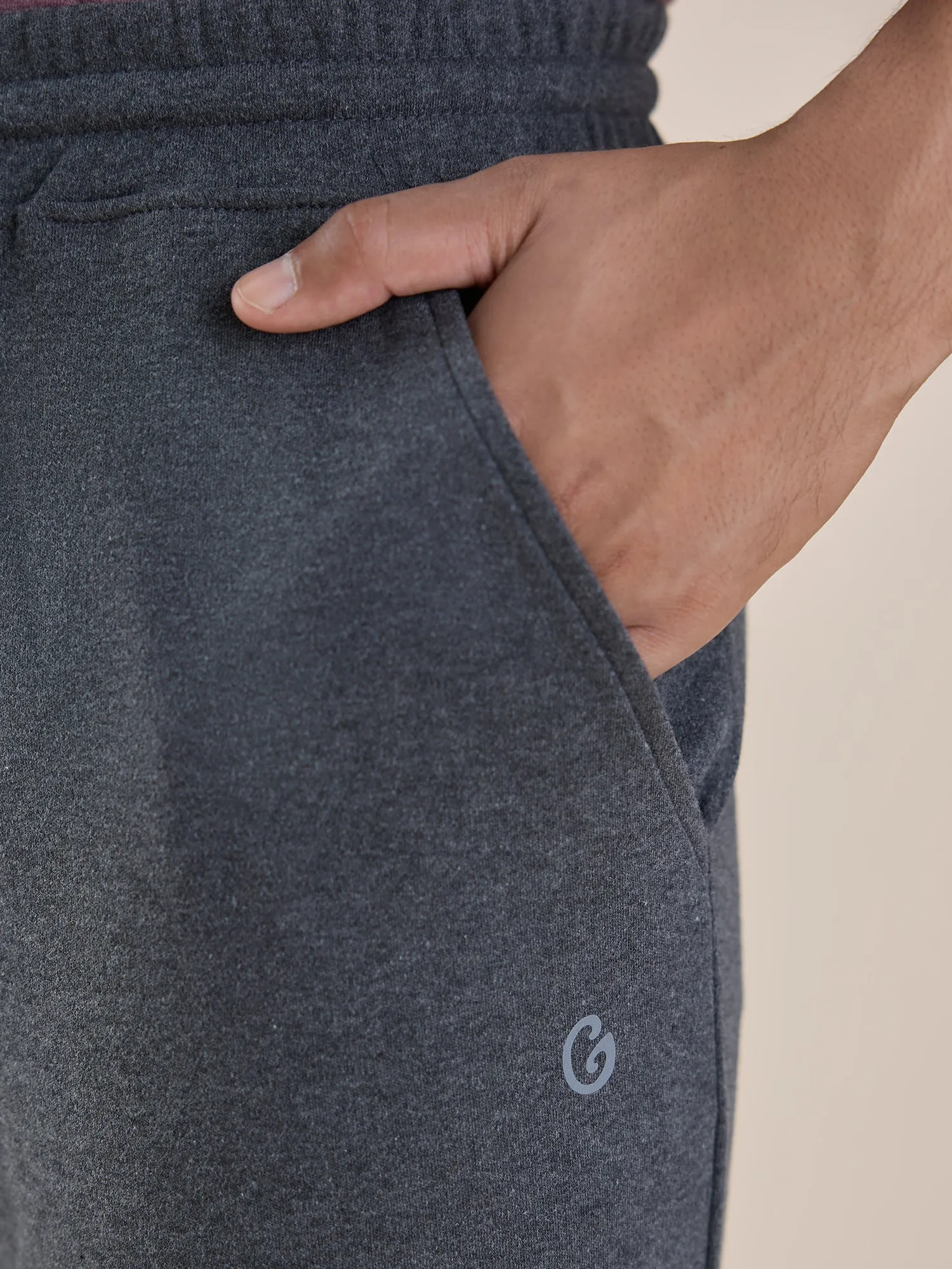Anti Stain & Anti Odor Joggers with SAC Tech & Smart Pocket - Charcoal Melange
