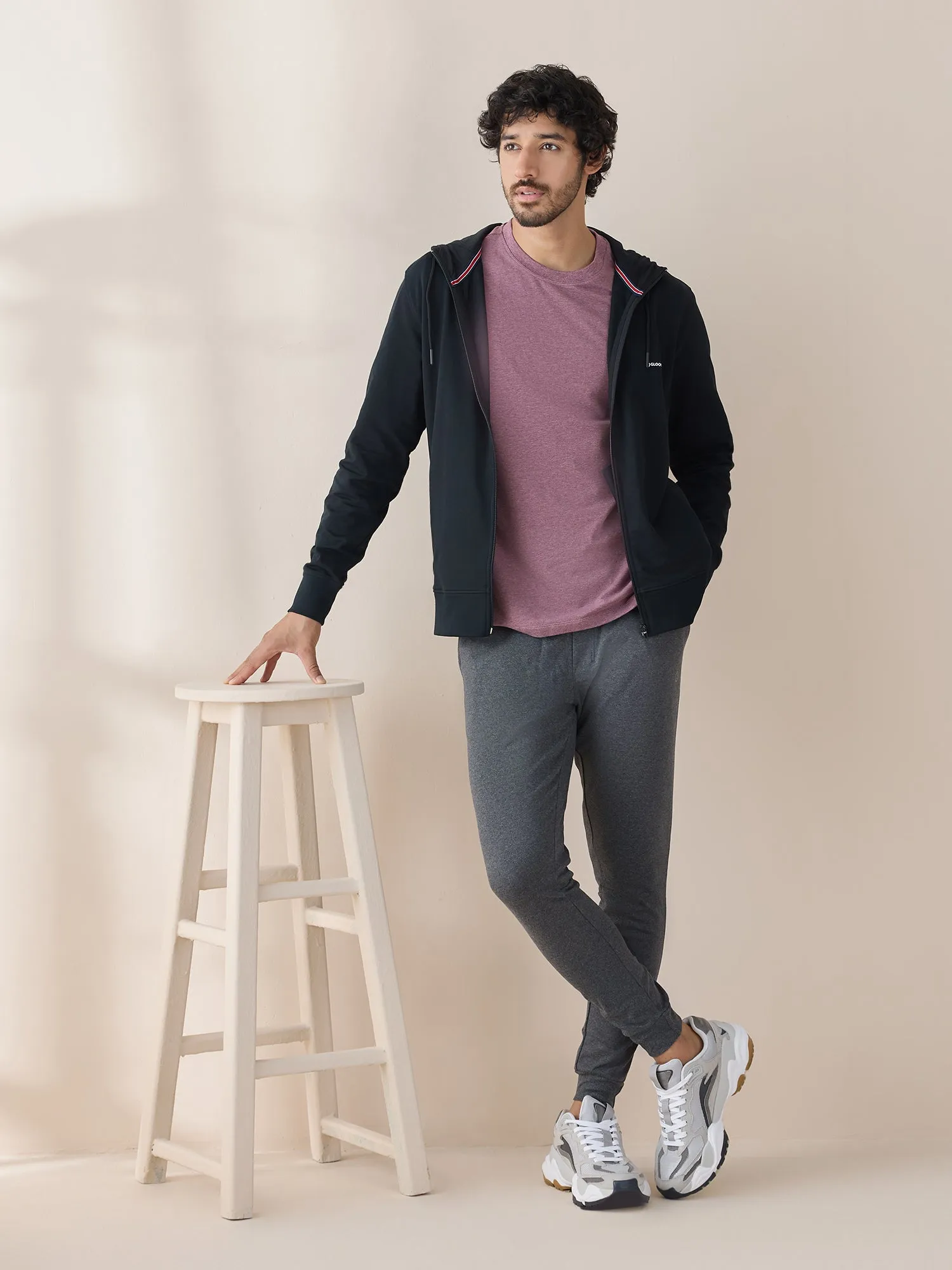 Anti Stain & Anti Odor Joggers with SAC Tech & Smart Pocket - Charcoal Melange