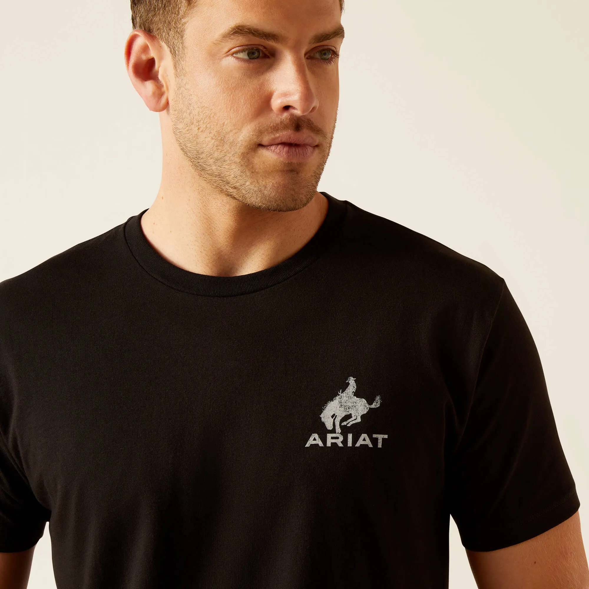 Ariat Men's Bronco Flag T-Shirt in Black