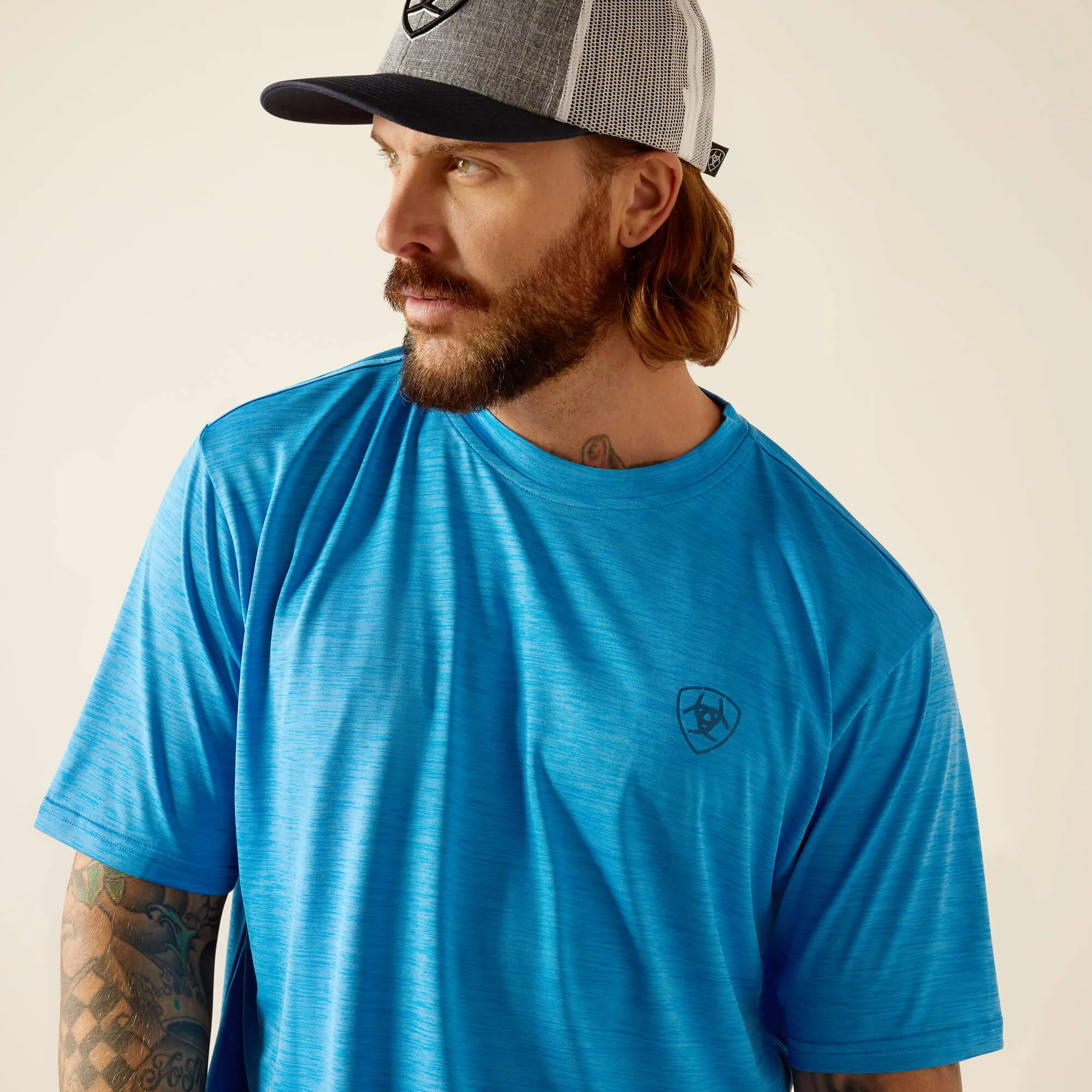 Ariat Men's SW Shield Charger T-Shirt in Brilliant Blue