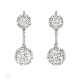Art Deco diamond dormeuse earrings