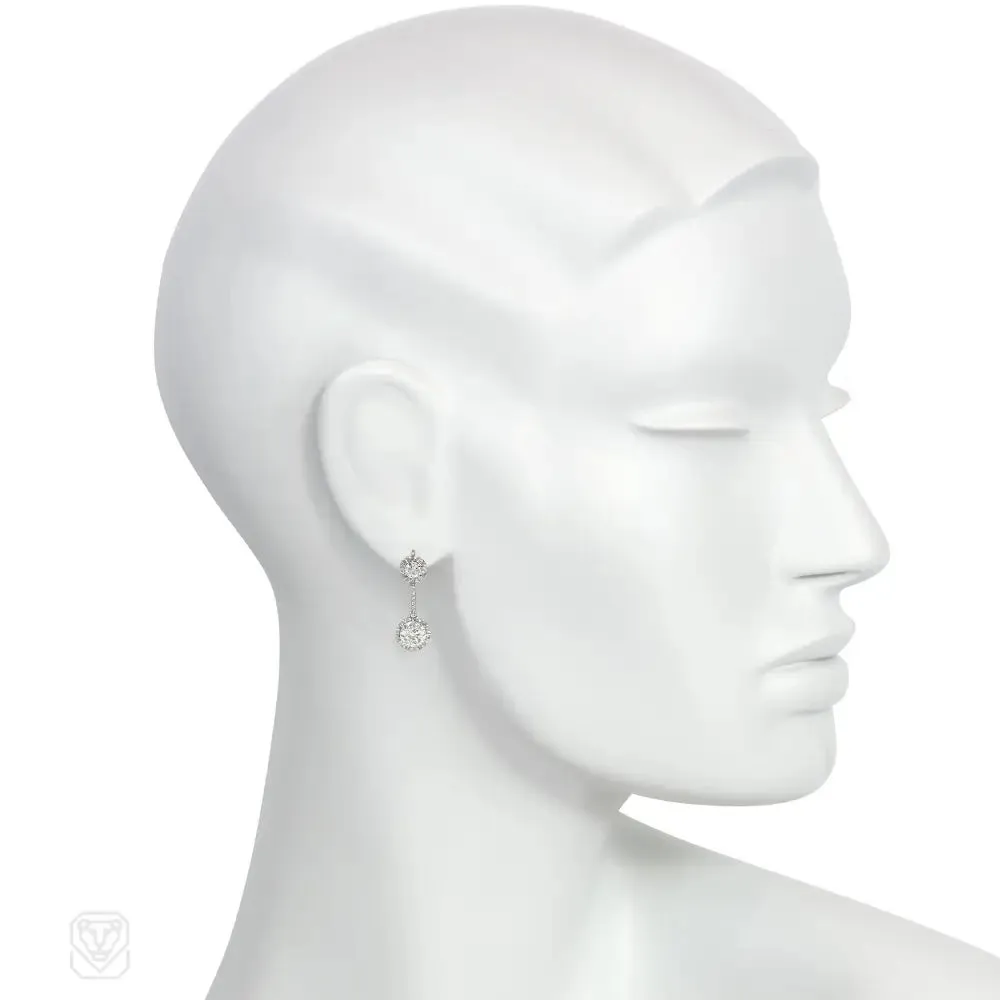 Art Deco diamond dormeuse earrings