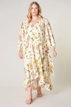 Ashlynn Floral Califa Maxi Wrap Dress Curve