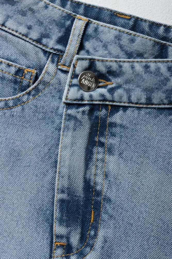 Asymetrical Denim Mini Skirt