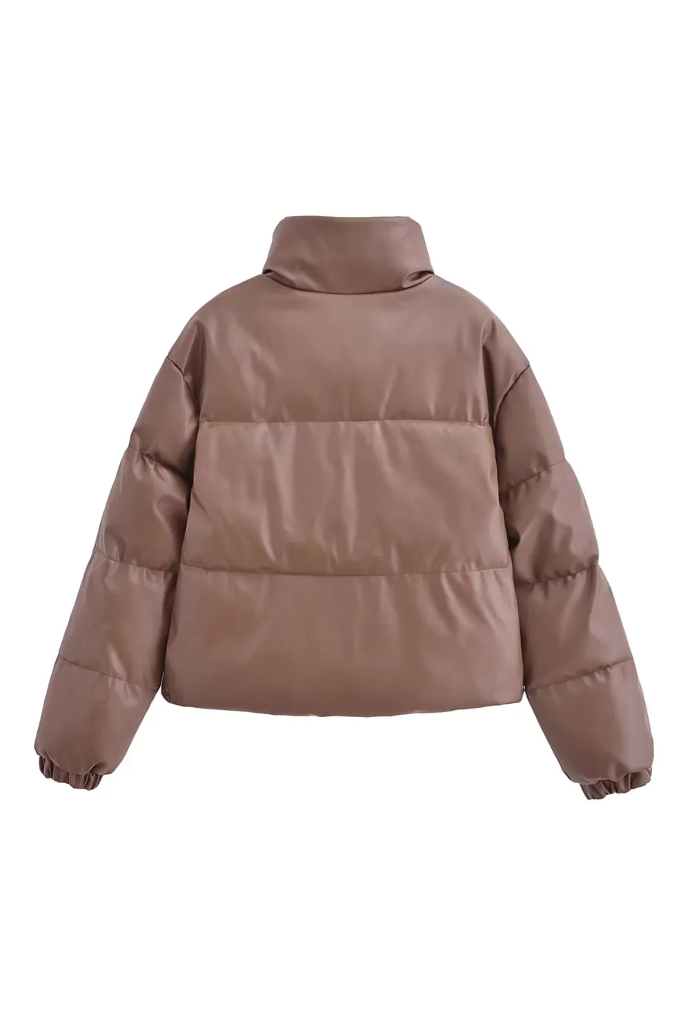 'Audrey' Mock Neck Quilted Long Sleeve Puff Jacket