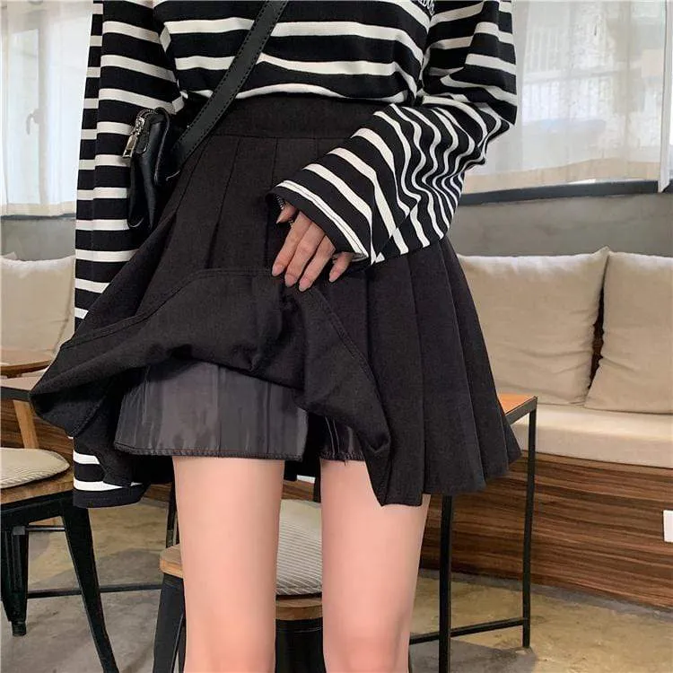 Autumn A-line Pleat Skirt