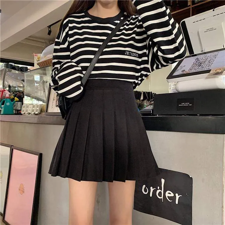 Autumn A-line Pleat Skirt