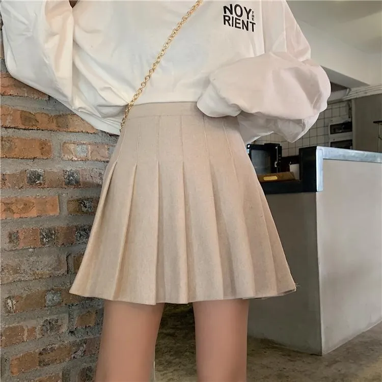 Autumn A-line Pleat Skirt
