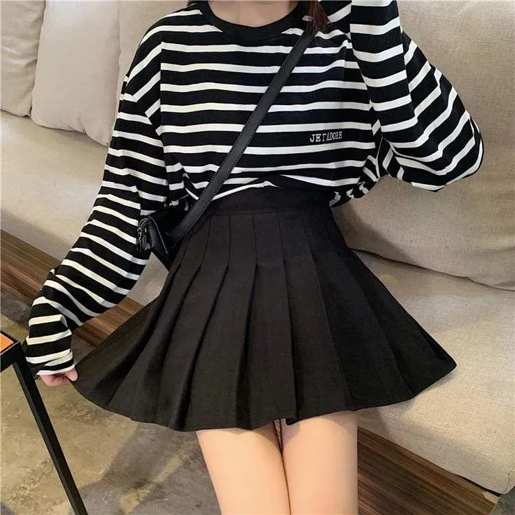 Autumn A-line Pleat Skirt