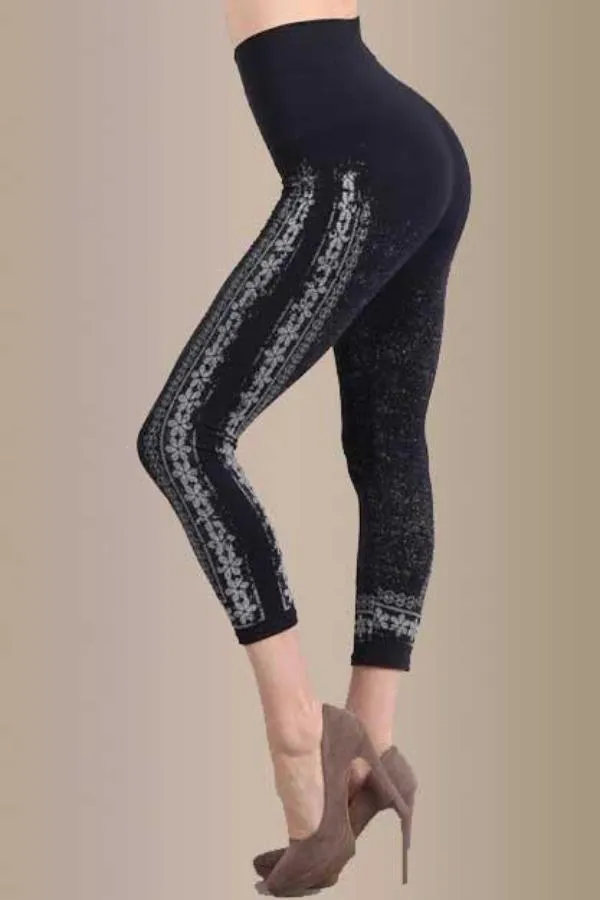 B2370M Capri Pansy Stripes Legging