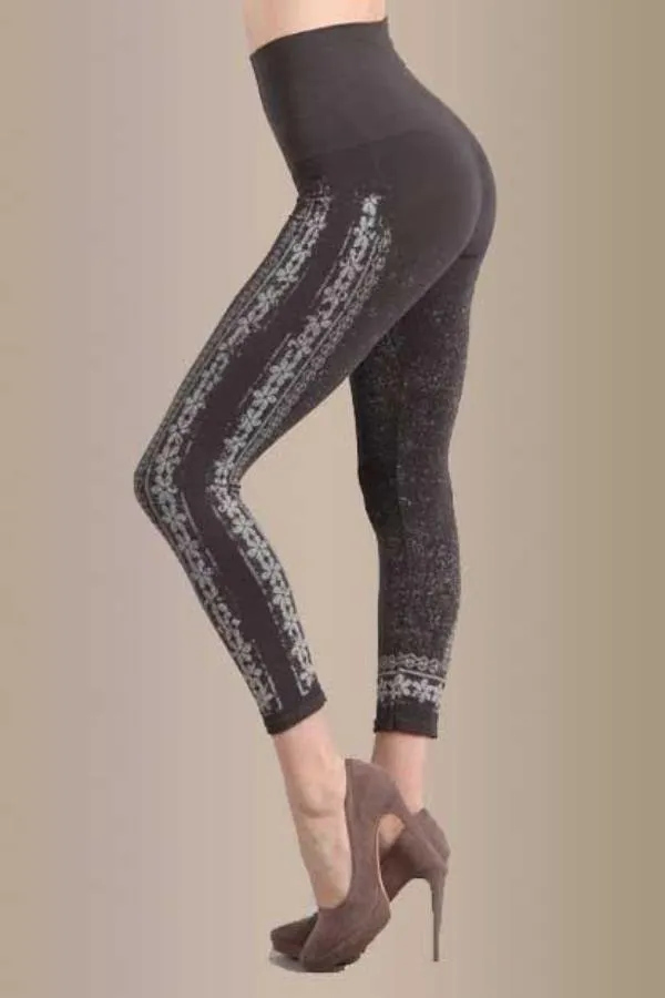 B2370M Capri Pansy Stripes Legging