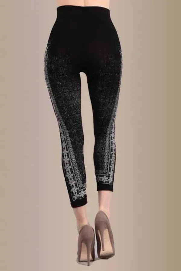 B2370M Capri Pansy Stripes Legging