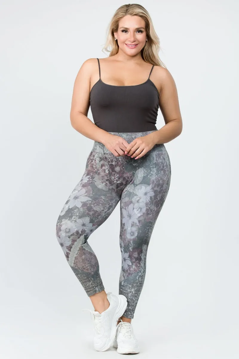 B4223XLC Capri/Short High Waist Crop Leggings Iris by M.Rena