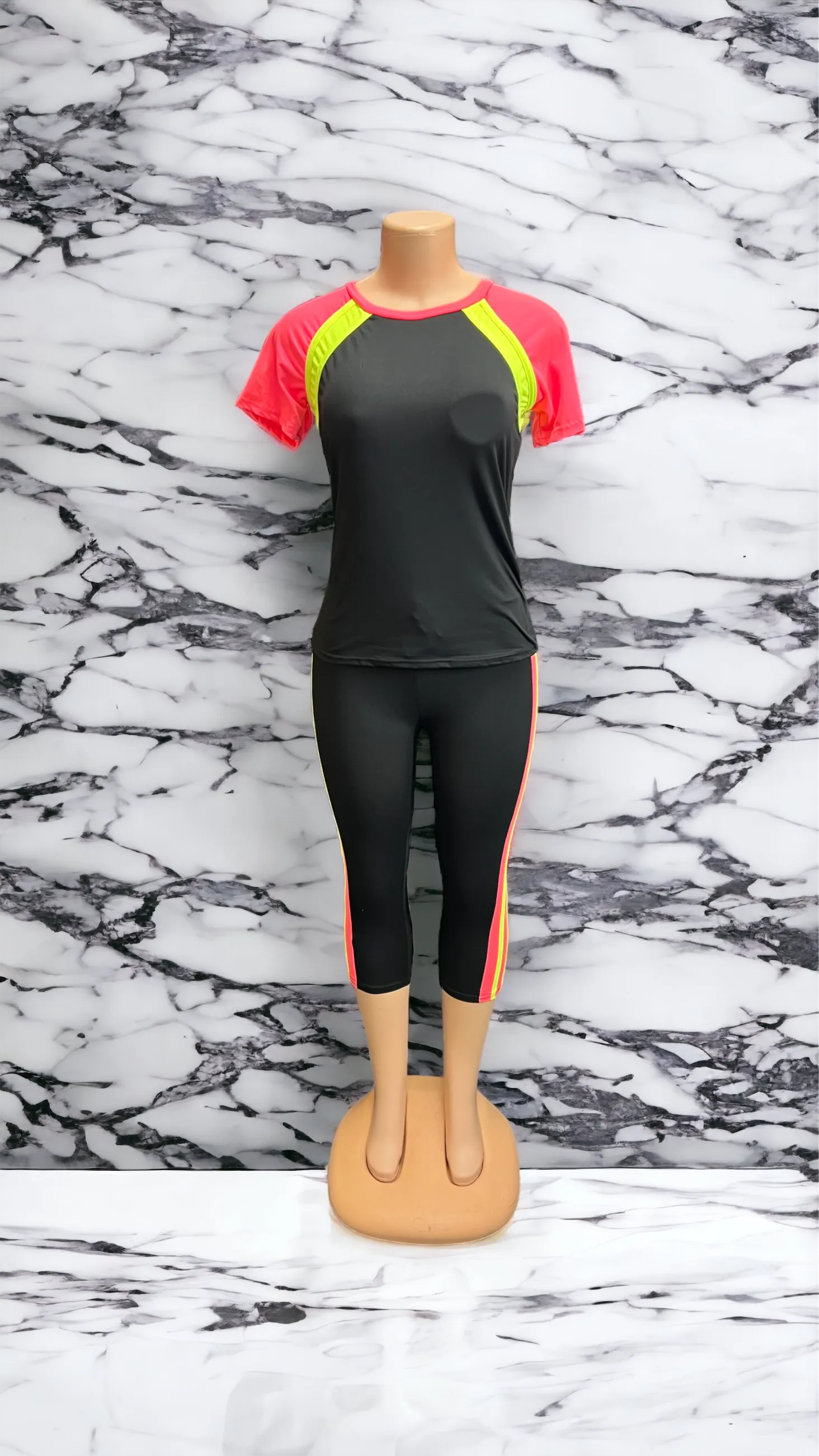 bad and boujee biker capri sets