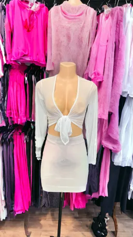 bad and boujee  sheer crop tops