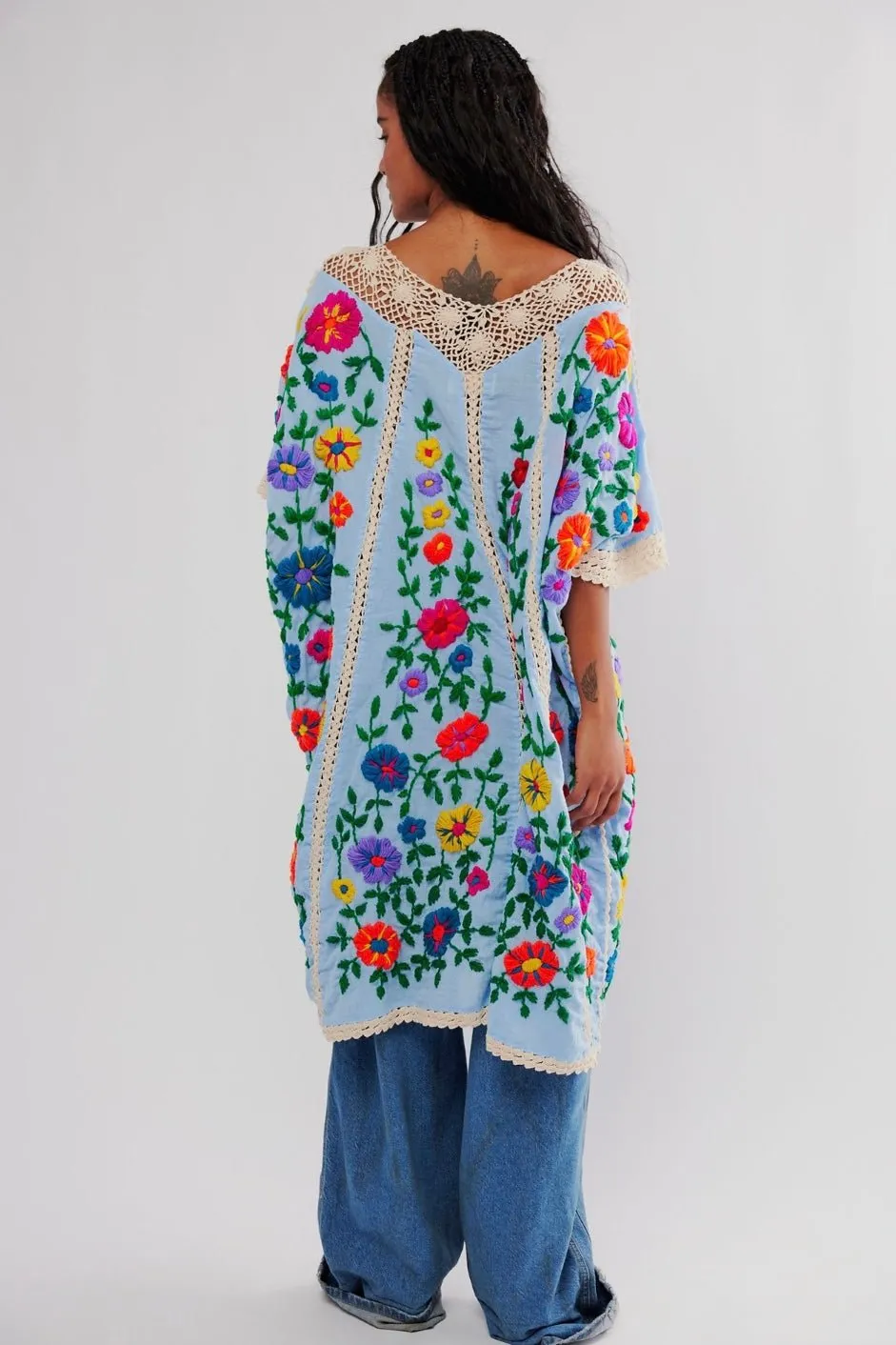 BELLA FLORA EMBROIDERED KAFTAN X FREE PEOPLE
