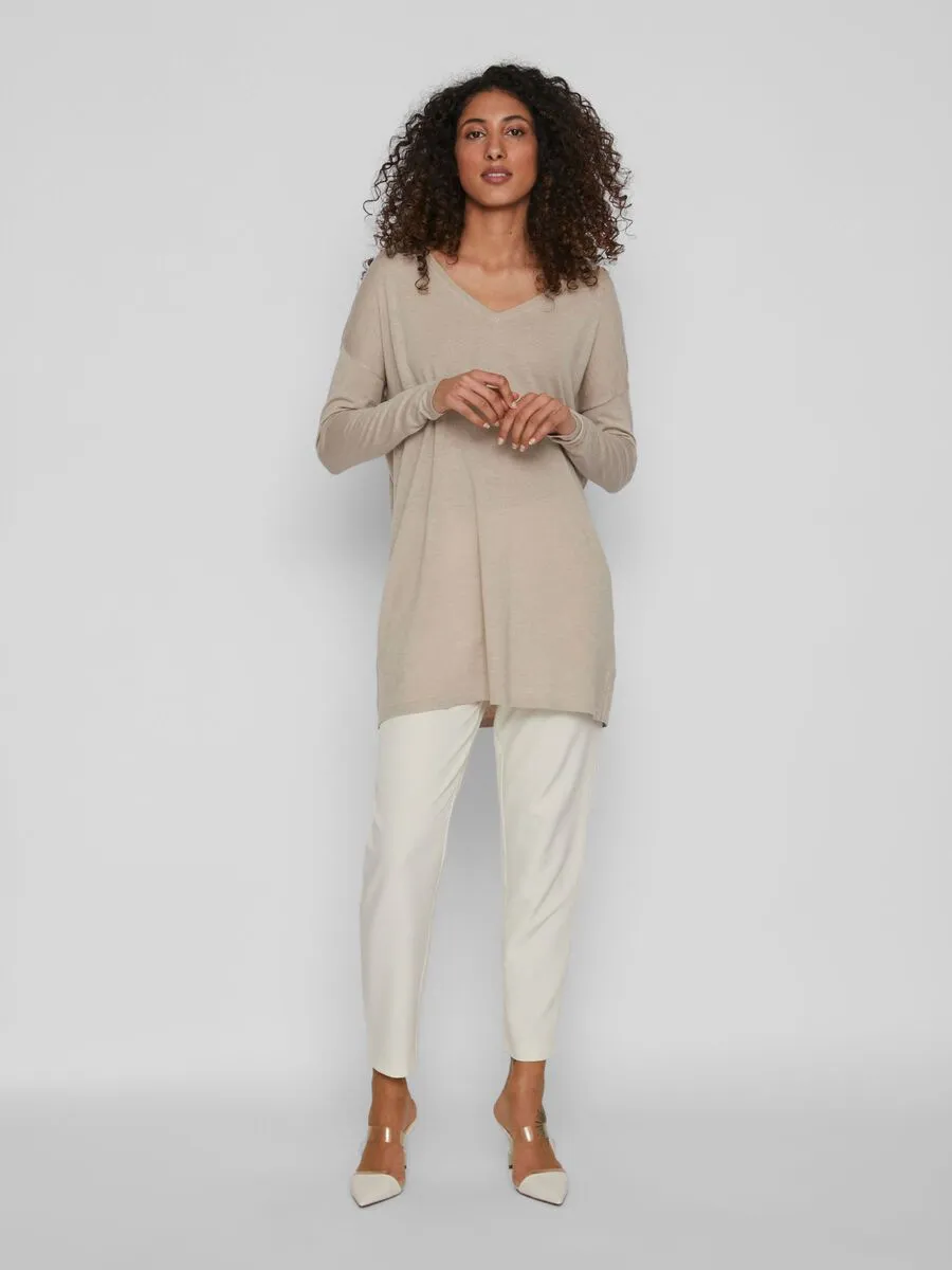Natural Mélange Bella V-Neck Top – Stylish, Versatile Womens Fashion Shirt