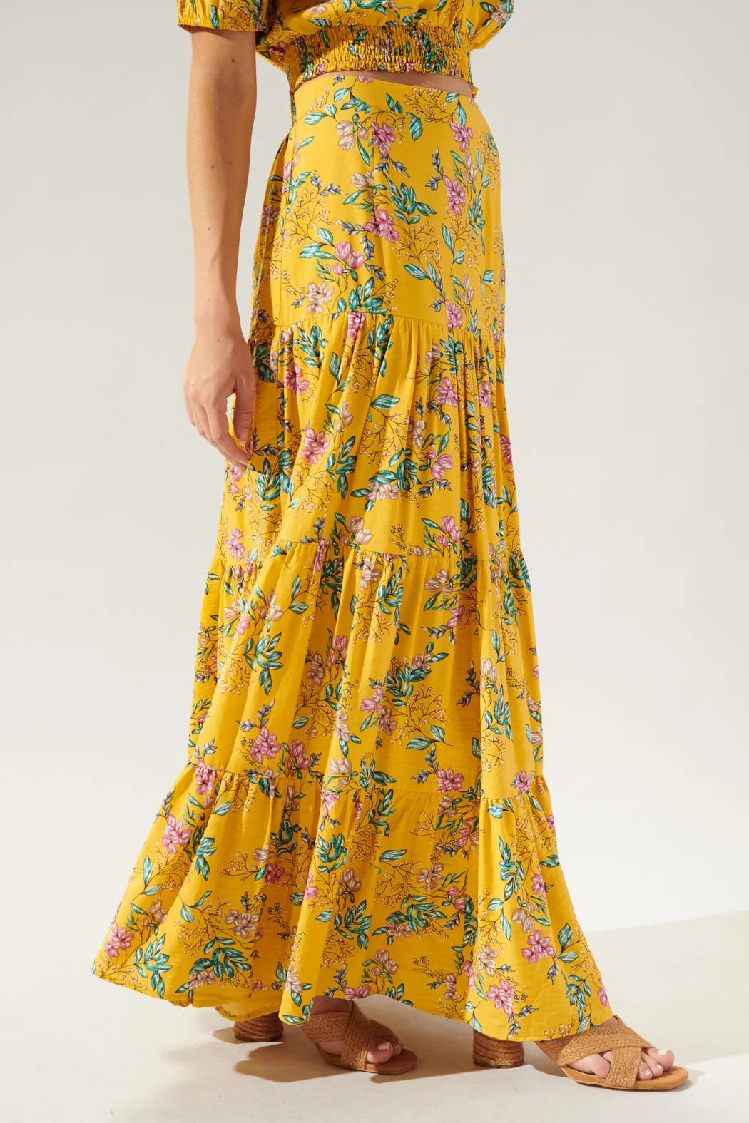 Betsey Floral Bellingham Tiered Maxi Skirt