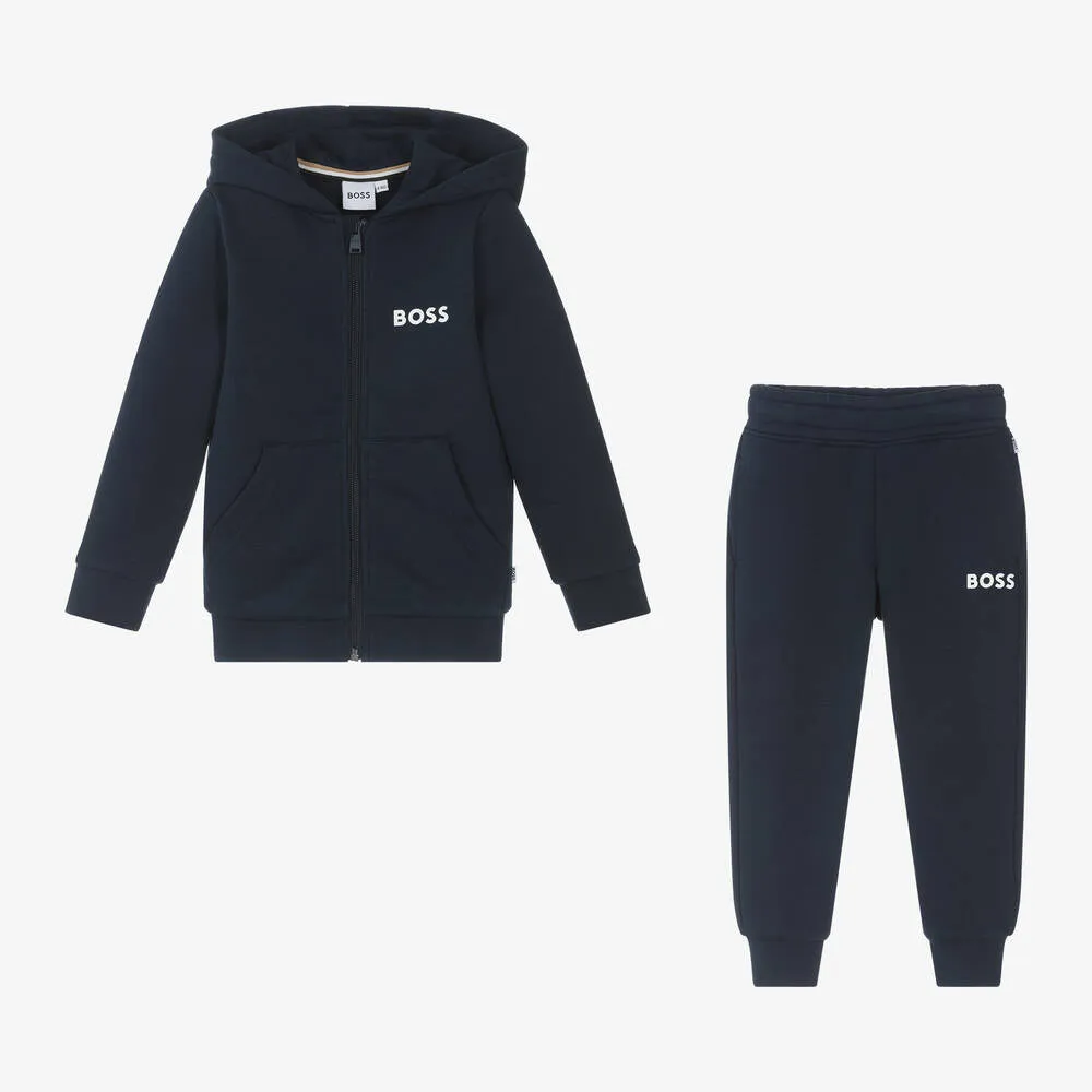 BOSS Boys Jersey Tracksuit