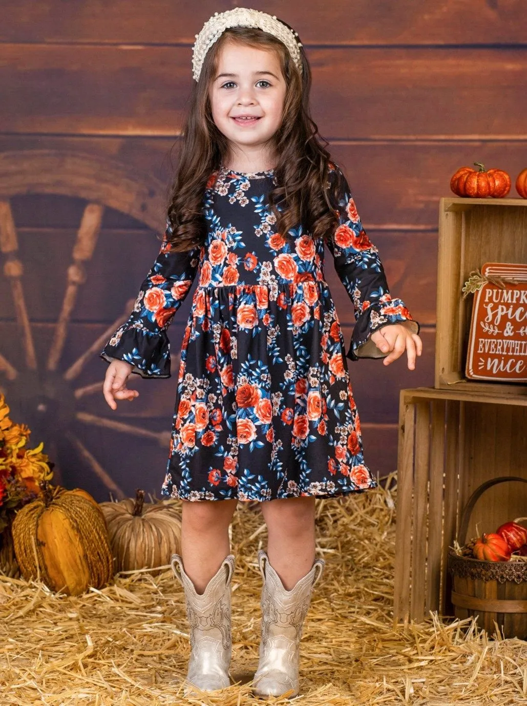 Bouquet Beauty Pleated Dress