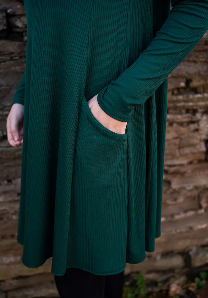 Brenner Bottle Green Turtle Neck A Line Tunic