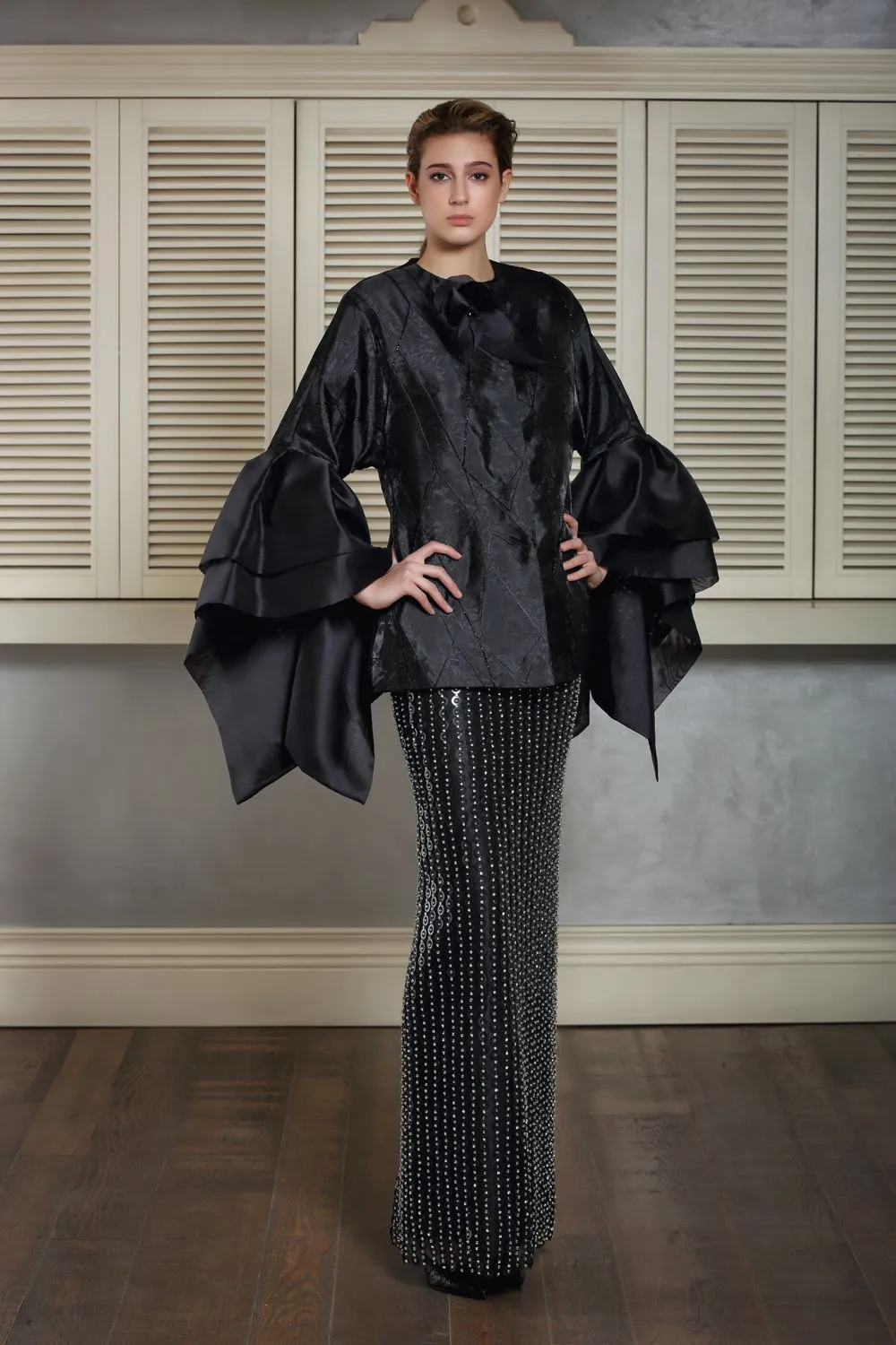 Brocade Jacket & Embroidered Skirt